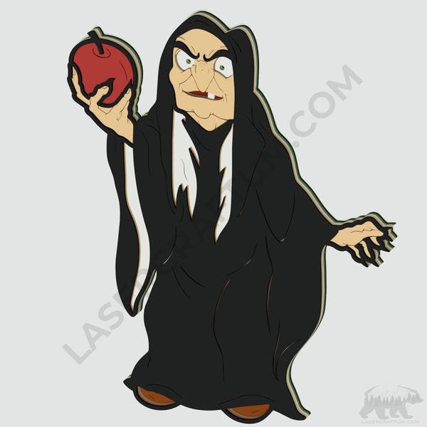 Witch (Snow White) Layered Design for cutting
