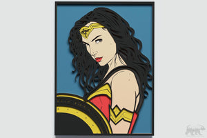 Wonder Woman Layered Design for cutting