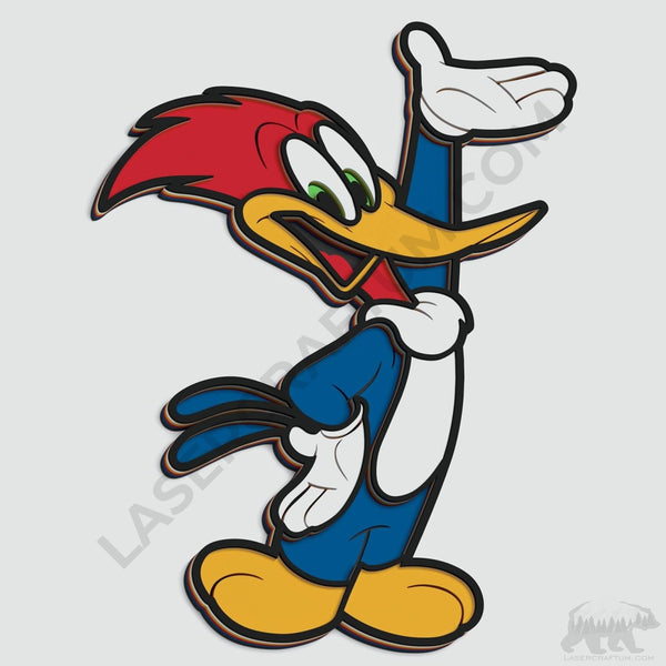 Woody Woodpecker Layered Design for cutting