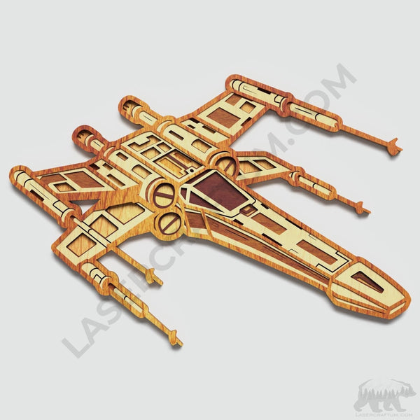 X-Wing Starfighter Layered Design for cutting