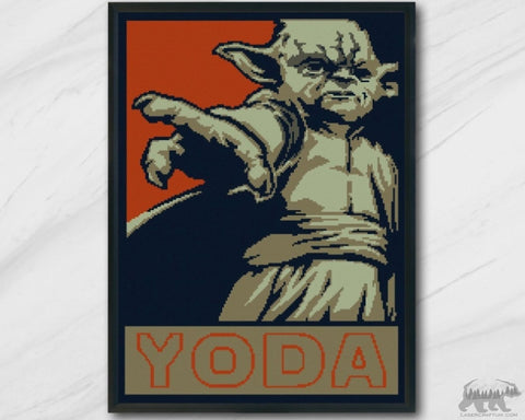Yoda Cross Stitch PDF Pattern - LaserCraftum